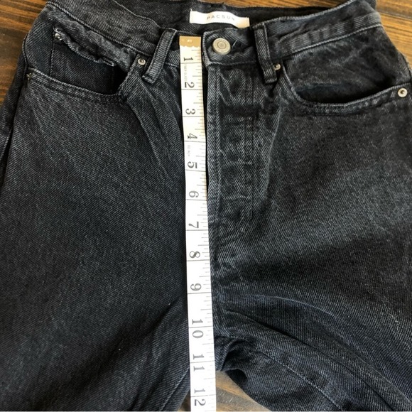 PACSUN Dad Jeans Women’s Size 23 Button Fly Black Acid Wash High Rise Boyfriend - Picture 9 of 12